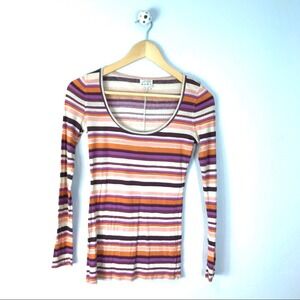 Intimately Free People Striped Scoop Neck Tee